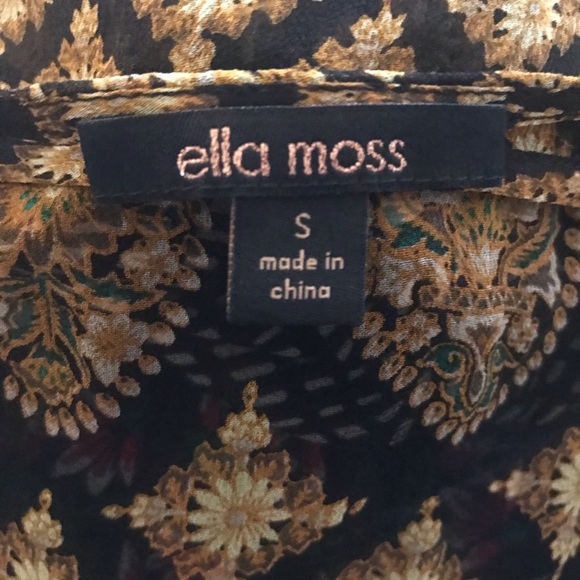 Ella Moss Boho print Silk Chiffon Mini Dress - Picture 6 of 7
